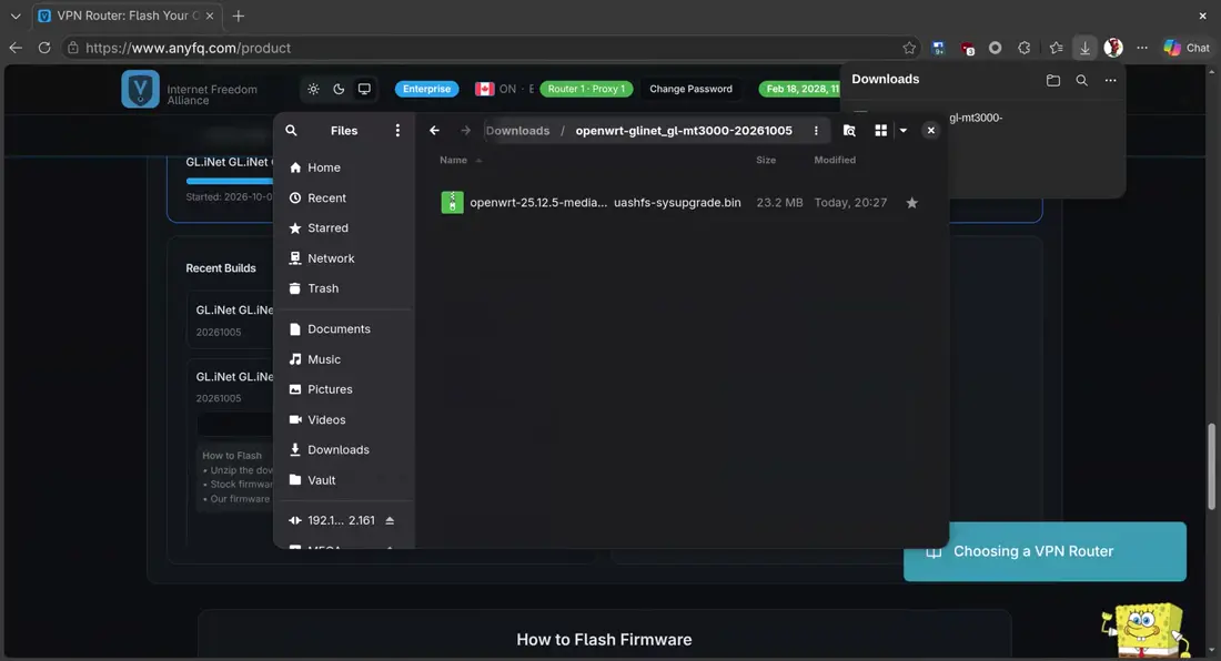 The file ending in sysupgrade dot bin is the firmware to flash.